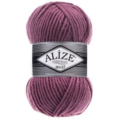 Пряжа Alize Superlana Maxi (Ализе Суперлана Макси) - 1 моток 440 темная роза 75% акрил, 25% шерсть 100м/100г