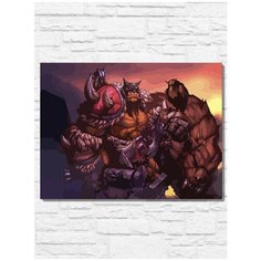 Картина по номерам на холсте Игра warcraft (PS 5, PS 4, PS 3, Xbox 360, Xbox ONE, PC, ios) - 9500 Г 30x40