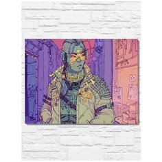 Картина по номерам на холсте Игра Cyberpunk 2077 Киберпанк (PS 5, PS 4, PS 3, Xbox 360, Xbox ONE, PC, ios) - 9404 Г 30x40