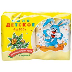 Мыло Детское с чередой 100г N4 Невская косметика Ушастый нянь