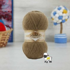 Пряжа ALIZE Angora Gold, т беж - 466, 20% шерсть, 80% акрил, 5 мотков, 100 г, 550 м.