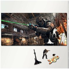Пазл из дерева с фигурками, 230 деталей, 46х23 см игры Call Of Duty 4 Modern Warfare - 5211 Puzzle Wood