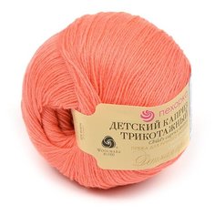 Пряжа для вязания ПЕХ Детский каприз трикотажный (50% мериносовая шерсть, 50% фибра) 5х50г/400м цв.351 св. коралл Пехорка