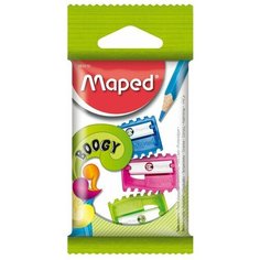 Точилка MAPED BOOGY, 1 отверстие, без контейнера, 3шт/блистер, ассорти