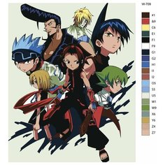 Картина по номерам W-709 "Аниме Шаман Кинг" 60x80 Brushes Paints