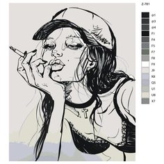 Картина по номерам Z-781 "Девушка в купальнике" 60x80 Brushes Paints
