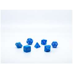 Набор кубиков для D&D (Dungeons and Dragons, ДнД, Pathfinder): Голубые Нет бренда