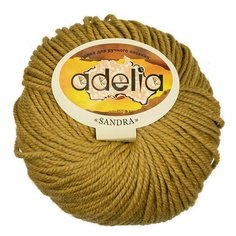 Пряжа Adelia SANDRA (04), светлый хаки, 10 шт. по 50 г