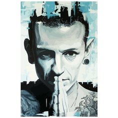 Картина по номерам на холсте Музыка Linkin Park Линкин Парк Честер Беннингтон - 6382 В 60x40