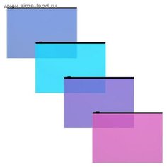 Папка-конверт на ZIP-молнии С6 (203х129 мм), 140 мкм, ErichKrause Fizzy Vivid, до 100 листов, микс