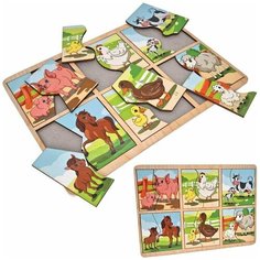 Развивающая игрушка пазлы деревянная головоломка "Мать и Дитя" 12 элементов арбо Arbo