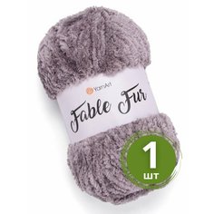 Пряжа для вязания YarnArt Fable Fur (ЯрнАрт Фейбл Фур) - 1 моток 969 темно-бежевый, меховая, 100% микрополиэстер, 100м/100г