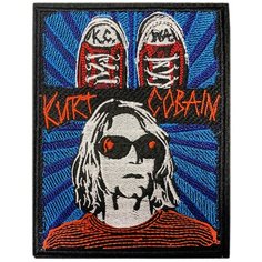 Нашивка, шеврон, патч (patch) Нирвана Курт Кобейн KC WA большая, размер 13*10 см, 1 шт. Нет бренда