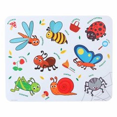 Макси - пазл для малышей в рамке (головоломка) «Насекомые», 8 деталей, EVA Нет бренда
