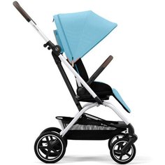 Cybex Easy S Twist+ 2 Коляска прогулочная, рама Silver, Beach Blue с бампером