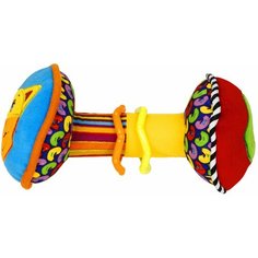 Игрушка развивающая мягкая, Гантели 19 см, 2 вида, Bondibon, CRD 19х15 см.
