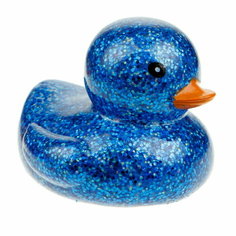 Игрушка антистресс 1TOY Жмяка "Уточка" с блёстками 8х7,2х6,5 см, синяя