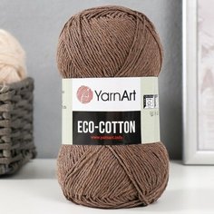 Пряжа "Eco-Cotton" 80% хлопок 20% полиэстер 220м/100гр (777 коричневый) 9554822 Yarn Art