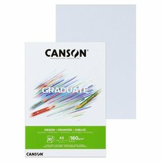 Альбом для графики CANSON Graduate Drawing, А5, 30 листов, на склейке, 160 г/м2
