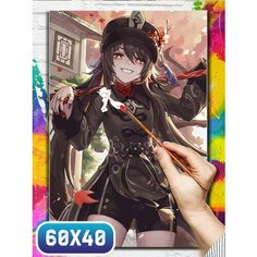 Картина по номерам на холсте игры геншин импакт - 11982 60х40