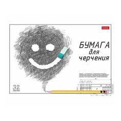 Альбом для черчения 32 л. А4 Хатбер "Смайлик" отр. склейка жест. подл. 190гр. 32Ач4Ак_09362 (5/25) Hatber
