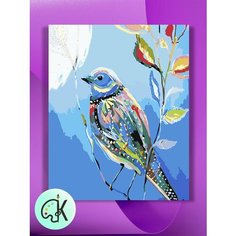 Картина по номерам на холсте Певчая птица, 30 х 40 см КУЛЬТУРА ЦВЕТА