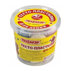Пластилин на растительной основе 7 цветов Пифагор, 210г, пластиковый стакан (104544), 24 уп.