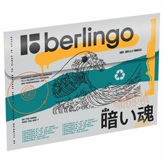 Папка-конверт на кнопке Berlingo Glyph (А4, 330мкм) с рисунком (EFb_A4S11)
