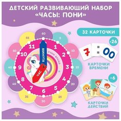 Развивающий игровой набор "Часы: Пони" Нет бренда