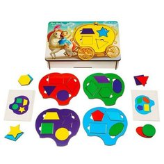 Дер. Пазл-сортер + танграм Фея с каретой ПСД196 Ань-Янь