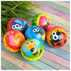 Мяч мягкий «Насекомые», 6,3 см , виды микс Noname