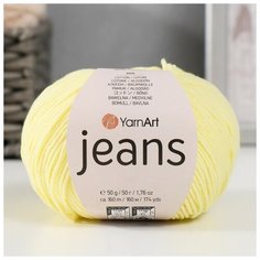 Пряжа "Jeans" 55% хлопок, 45% акрил 160м/50гр (67 лимон) Yarn Art