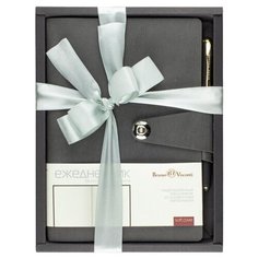 Подарочный набор ежед PRIMAVERA, А5, серый, с ручкой, арт.3-536/04-2 Bruno Visconti