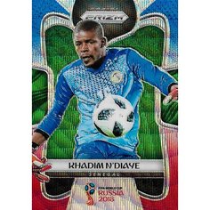 Коллекционная карточка Panini Prizm FIFA World Cup Russia 2018 #278 Khadim NDiaye - Blue Red Wave S0280