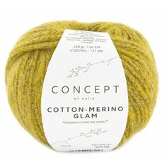 Пряжа Katia Cotton – merino Glam, 302 горчица