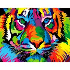 Картина по номерам Радужный тигр 40х50 см АртТойс