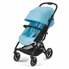 Коляска прогулочная Cybex Eezy S+ 2 BLK Beach Blue с дождевиком и бампером 522004467