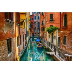 Палитра. Холст с красками 40 × 50 см, 20 цв. «Узкая веницианская улочка» Рыжий кот