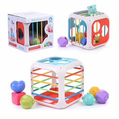 Сортер тактильный для малышей, с фигурками, в коробке КНР