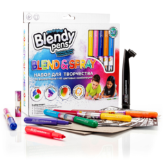 Набор фломастеров-хамелеонов Blendy pens (10 шт.) c аэрографом CK1201