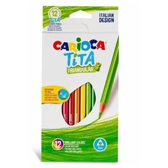 Карандаши цветные пластиковые "Tita", 12 цв, Carioca