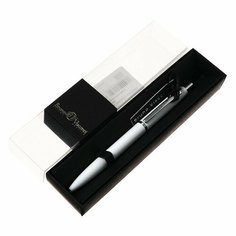 Ручка шариковая автоматическая, 1.0 мм, BrunoVisconti SAN REMO, стержень синий, металлический корпус Soft Touch белый, в футляре