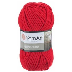Пряжа Yarnart Merino Bulky красный (156), 70%акрил/30%шерсть, 100м, 100г, 3шт