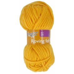 Пряжа Семеновская Roving felt (Валя) канарейка (216), 100%шерсть, 50м, 50г, 2шт