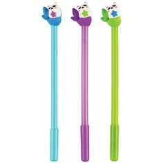 Ручка с топпером шариковая масляная CENTRUM "Котик", синяя, корпус ассорти, линия письма 0,8 мм, дисплей, 89515