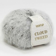 Пряжа SEAM клауд твид (сеам), св. серый - 10434, 40% альпака файн, 30% вискоза, 30% полиамид, 2 мотка, 50 г, 150 м.