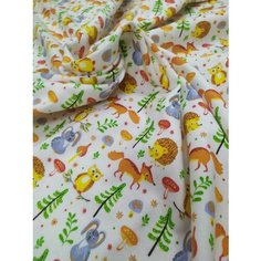 Ткань Фланель 100% хлопок, ширина 95 см, плотность 180 гр/м. кв, ткань для шитья детской одежды, пеленок, белья. Отрез 3,6 метра. Шуйские ситцы