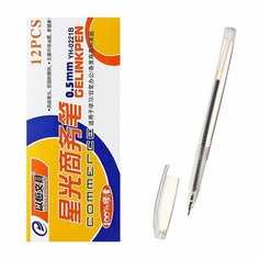 Ручка гелевая, 0.5 мм, чёрный, тонированный корпус Noname