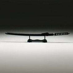 Сувенирное оружие «Катана на подставке», чёрные ножны, 78см Noname