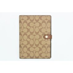 Ежедневник на пружинах Coach коричневый в монограмму с пролинованными листами